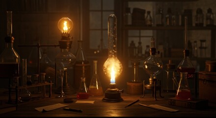 Dusty Echoes of Scientific Exploration: An Old Chemistry Lab