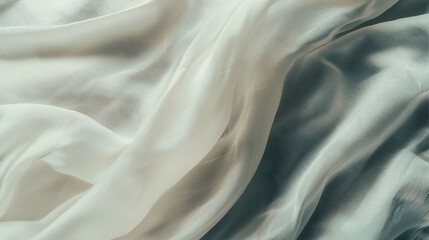 Obraz premium Draped creamy silk fabric texture background