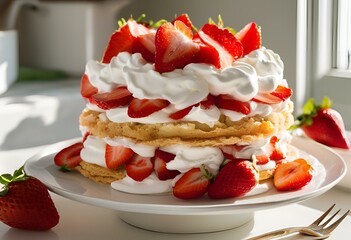 cake with strawberries