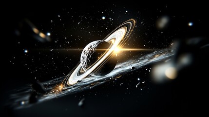 Rings of a Planet in Space