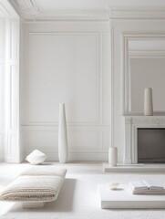 The modern home displays a stylish minimalist interior design scheme