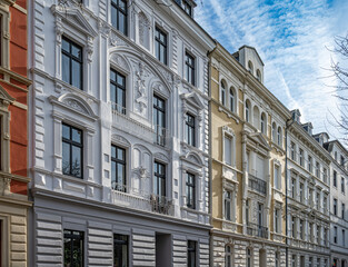Wilhelminian style (German: Gründerzeit) houses in Wuppertal, North Rhine-Westphalia, Germany