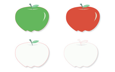 Apple shape and outline clipart