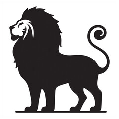 Lion silhouette vector logo