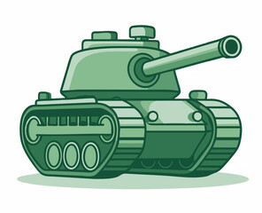 Zielony czołg ilustracja