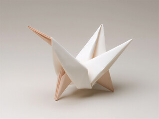  minimalist origami crane sculpture