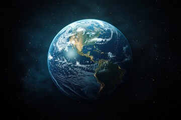 Vibrant view of Earth from space highlighting continents and ocean currents in stunning detail