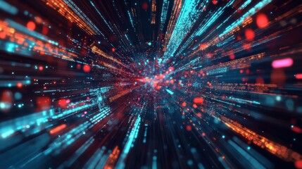 Fototapeta premium Abstract Visualization of AI Deep Learning Algorithm