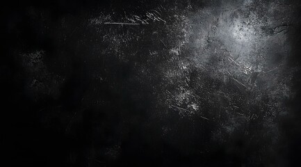 A pitch-black grunge-style overlay featuring a distressed texture with deep scratches, smudges, and scattered dust particles. Faint streaks and faded stains add to the worn-out, aged appearance,