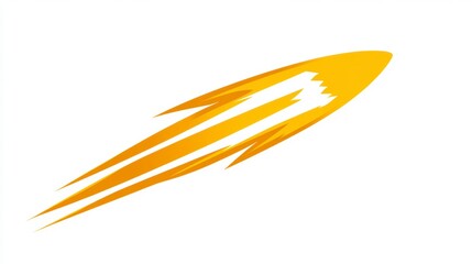 Obraz premium Abstract Gold Arrow Design Element on White Background