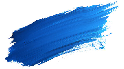 Hand-Painted Blue Brush Stroke in white & transparent