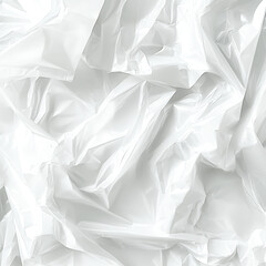 Obraz premium Crumpled Plastic Texture Background for Packaging and Design in white & transparent
