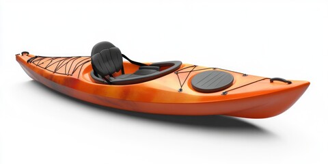 Standalone Crossover Whitewater Kayak with Paddle: Adventure Water Sport Concept