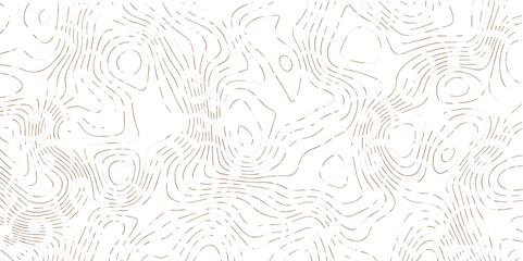 Seamless Geographic Mapping with Elevation Contours and Artistic Abstract Line Patterns for Modern Map Design

