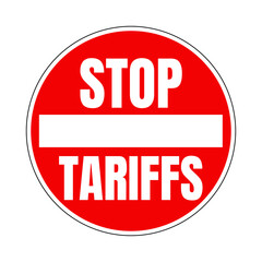Stop tariffs symbol icon