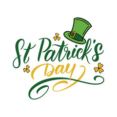 Naklejka premium Festive St. Patrick's Day design with a leprechaun hat.