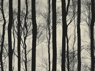 Lush green trees standing tall in a serene forest setting surrounded by natural beauty Seamless Texture