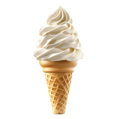 a cone of ice cream with a waffle on top
