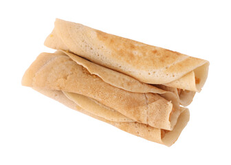 Bengali sweet Patishapta pitha isolated on transparent background