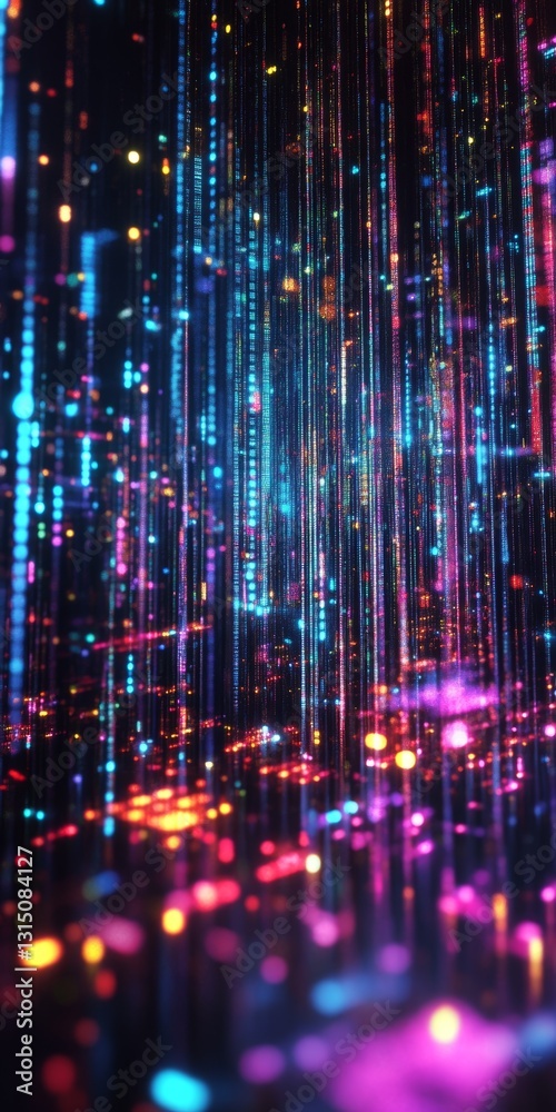 Canvas Prints experience a captivating visual of vibrant light trails and glowing colors creating a mesmerizing at