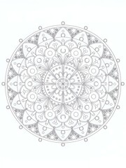 Beautiful mandala coloring page for adults stress relive, easy mandala design 