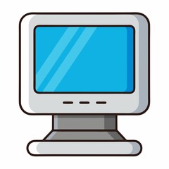 flat screen monitor  isolated on white background