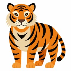 tiger cartoon isolated on white background