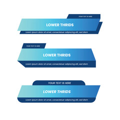 Set Lower Thrids Abstract Vector Simple Tamplate
