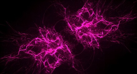Abstract fractal background with pink glowing patterns, for design ideas