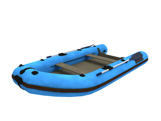 Inflatable boat isolated in transparente background PNG