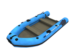 Inflatable boat isolated in transparente background PNG