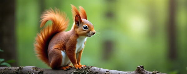 Obraz premium squirrel on a branch