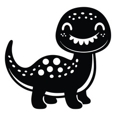 Dinosaurs Silhouette Vector Bundle, Prehistoric Dinosaur Silhouette Art Illustration on a White Background