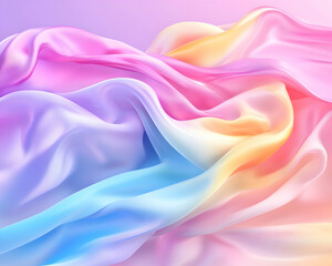 Fototapeta premium Smooth pastel fabric waves