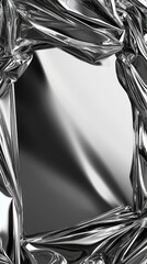 Abstract Silver Foil Frame Design Background