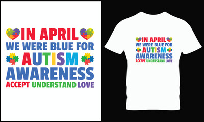 Autism t shirt design vector