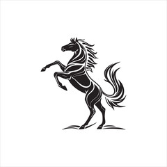 horse silhouette vector