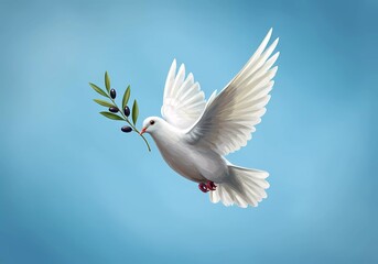 Fototapeta premium Dove of Peace: A Symbol of Hope and Tranquility