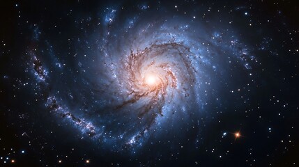 Cosmic galaxy exploration view concept