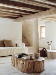 House with a rustic rustic interior the wooden style