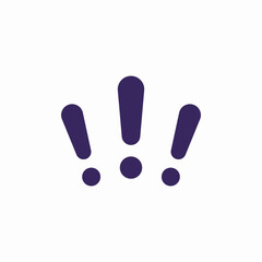 notification exclamation icon sign vector