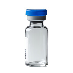 Research Laboratory Vial with Medical-Grade Glass Isolated on Transparent Background.