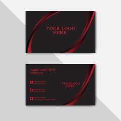 Naklejka premium corporate modern and Creative clean Business card template.