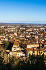 Panorama of Moissac from the calvary on the heights of the city