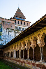 Fototapeta premium Cloister of the Abbey of Saint-Pierre de Moissac, famous for its columns with sculpted capitals depicting biblical episodes