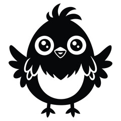 Black Rooster Silhouette Vector, Elegant Rooster Illustration, Chicken Line Art, and Bird on a Branch Design