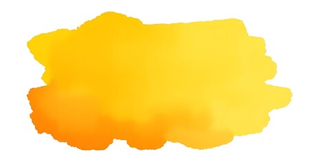 Abstract vibrant yellow watercolor stain element for artistic designs