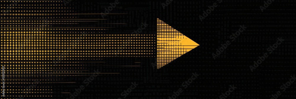 Aufkleber Cursor icon on pixelated background showcases computer services and design principles for creative projects