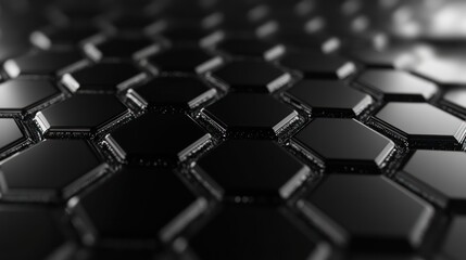 Obraz premium Abstract black hexagonal geometric texture background.