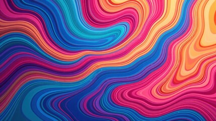 Obraz premium Abstract Swirling Vibrant Hues A Captivating Display of Colorful Waves and Dynamic Lines for Design Inspiration